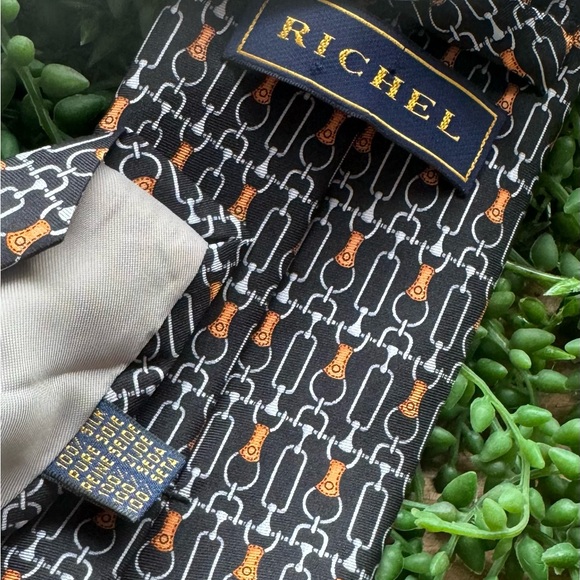 Richel Hand Made 100% Pure Silk Men’s Neck Tie Made In Spain - Picture 3 of 6
